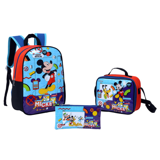 COMBO MOCHILA / MORRAL + LONCHERA +CARTUCHERA MICKEY MOUSE TOOL